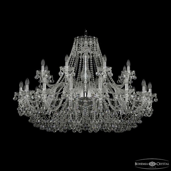 Подвесная люстра Bohemia Ivele Crystal 1409 никель арт. 1409/16+8/460 Ni