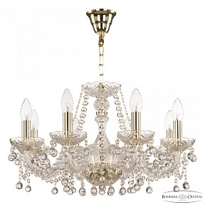Подвесная люстра Bohemia Ivele Crystal 108 золото арт. 108/8/195 G