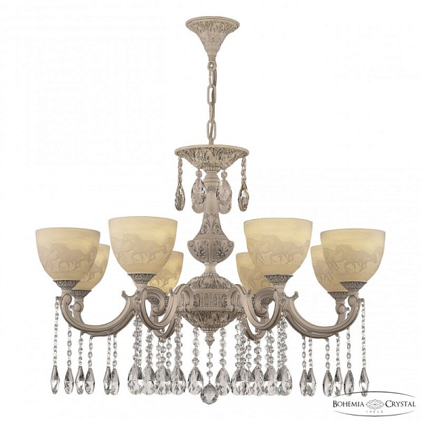 Подвесная люстра Bohemia Ivele Crystal AL7801 белый арт. AL78101/8/250 A WMN P1 U Horse