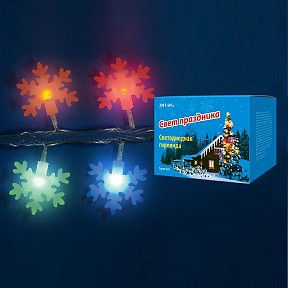 Гирлянда Uniel Снежинки  арт. ULD-S0700-050/DTA MULTI IP20 SNOWFLAKES-3