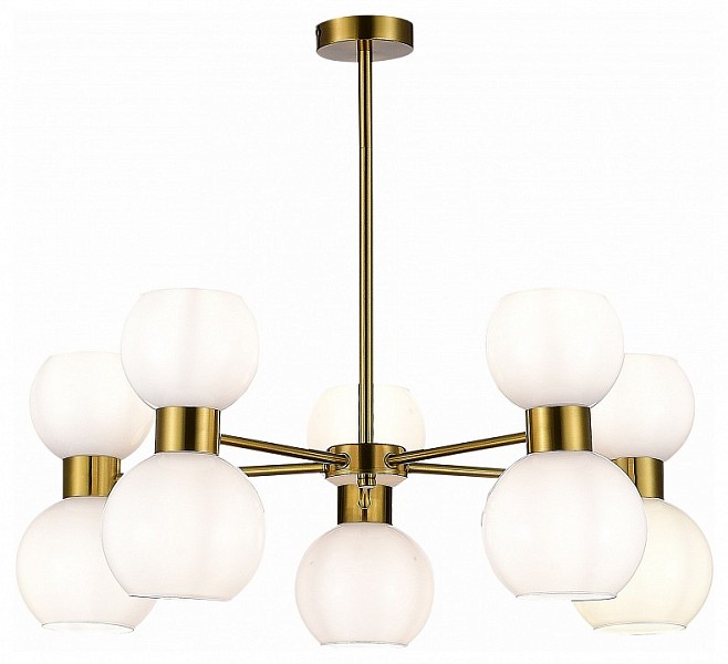 Люстра на штанге EVOLUCE Thonet желтый арт. SLE1138-302-10