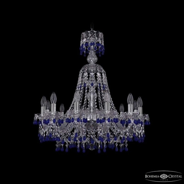 Подвесная люстра Bohemia Ivele Crystal 1410 никель арт. 1410/12/240/XL-74 Ni V3001