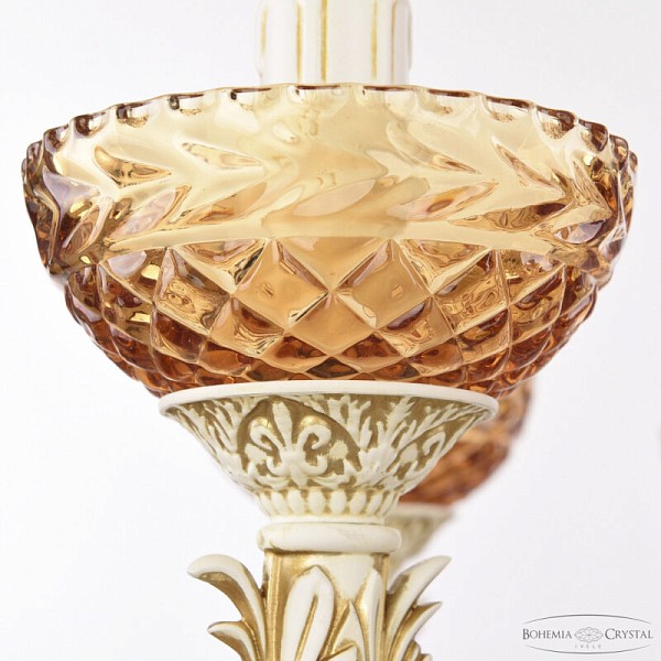Подвесная люстра Bohemia Ivele Crystal AL7901 белый арт. AL79101/8/250 B WMG P Amber/M-1F