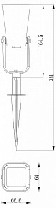 Наземный светильник Favourite Relief черный арт. 4034-1T