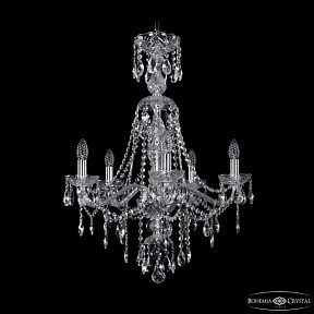 Подвесная люстра Bohemia Ivele Crystal 1415 никель арт. 1415/5/200/XL-76 Ni