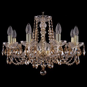 Подвесная люстра Bohemia Ivele Crystal 1402 золото арт. 1402/8/195/G/R721