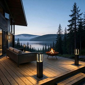 Наземный светильник Elektrostandard Frame черный арт. 1529 TECHNO LED