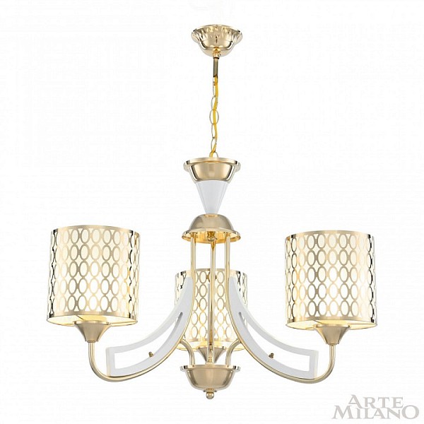 Подвесная люстра Arte Milano Florentia-3387 белый арт. 303387/3 Wh/Gd