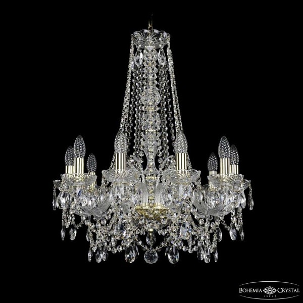 Подвесная люстра Bohemia Ivele Crystal 1411 золото арт. 1411/10/195/h-70 G
