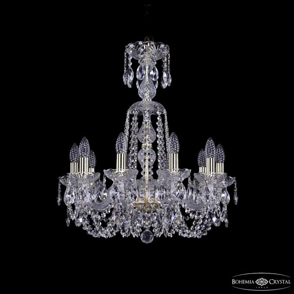 Подвесная люстра Bohemia Ivele Crystal 1402 золото арт. 1402/10/195/XL-64 G