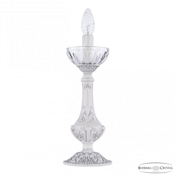 Настольная лампа декоративная Bohemia Ivele Crystal AL7801 белый арт. AL78100L/12 WMN P Clear/M-1H