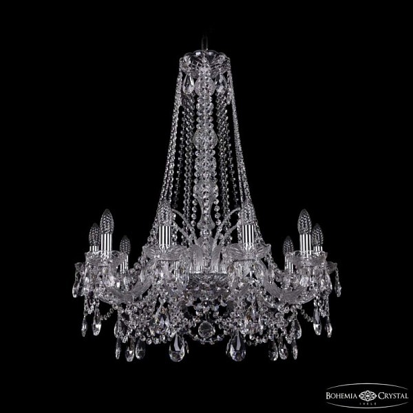 Подвесная люстра Bohemia Ivele Crystal 1411 никель арт. 1411/10/240/h-83 Ni