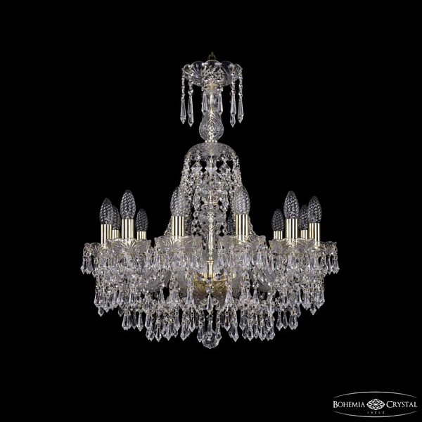 Подвесная люстра Bohemia Ivele Crystal 1403 золото арт. 1403/12/195/XL-65 G