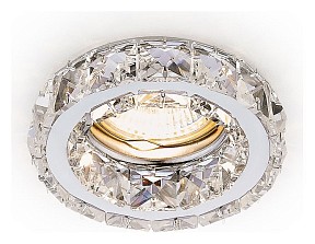 Встраиваемый светильник Ambrella Light Crystal K112 хром арт. K112 CL/CH