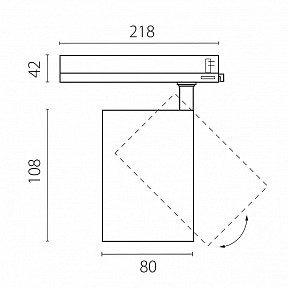 Светильник на штанге Lightstar Alta Base черный арт. A5347TRIAC