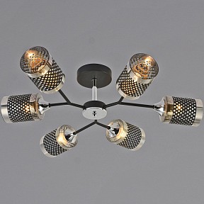 Люстра на штанге Reluce 01405-1 хром арт. 01405-3.3-06B BK+CR