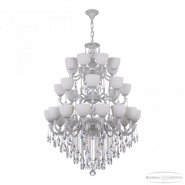 Подвесная люстра Bohemia Ivele Crystal AL7801 белый арт. AL78101/16+8+8/300/3d B WMN P1 U Wave