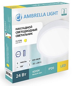 Накладной светильник Ambrella Light DLR белый арт. DLR366