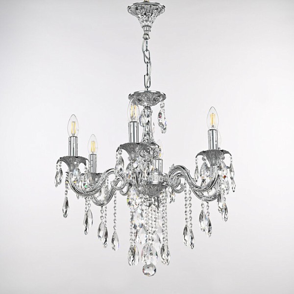 Подвесная люстра Bohemia Ivele Crystal AL7901 никель арт. AL79101/6/175 B NW