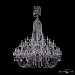 Подвесная люстра Bohemia Ivele Crystal 1402 никель арт. 1402/24+12+6/460/XL-176/2d Ni