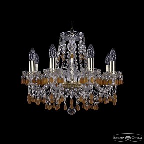 Подвесная люстра Bohemia Ivele Crystal 1410 золото арт. 1410/8/160 G V1003