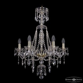 Подвесная люстра Bohemia Ivele Crystal 1415 золото арт. 1415/6/200/XL-77 G