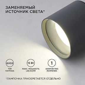 Накладной светильник Apeyron Electrics  графитовый арт. 11-115