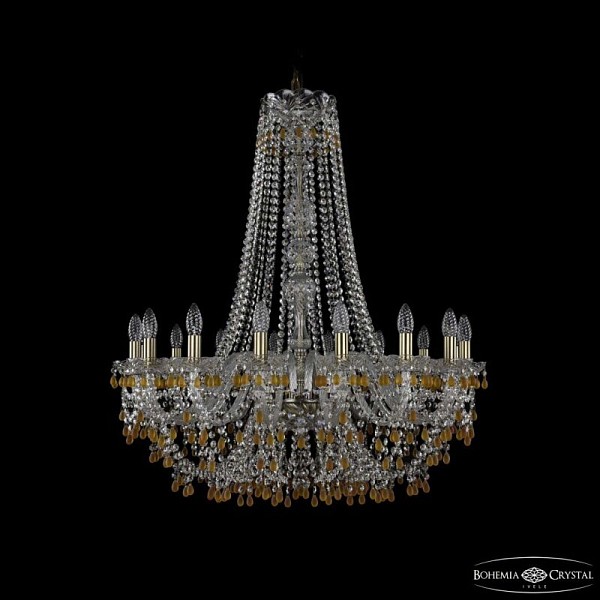 Подвесная люстра Bohemia Ivele Crystal 1410 золото арт. 1410/16/300/h-95 Pa V1003