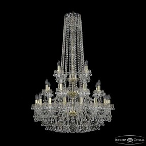 Подвесная люстра Bohemia Ivele Crystal 1409 золото арт. 1409/16+8+4/300/h-130/3d G