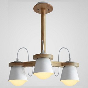 Люстра на штанге Imperiumloft Natura B White дерево арт. NATURA-B01
