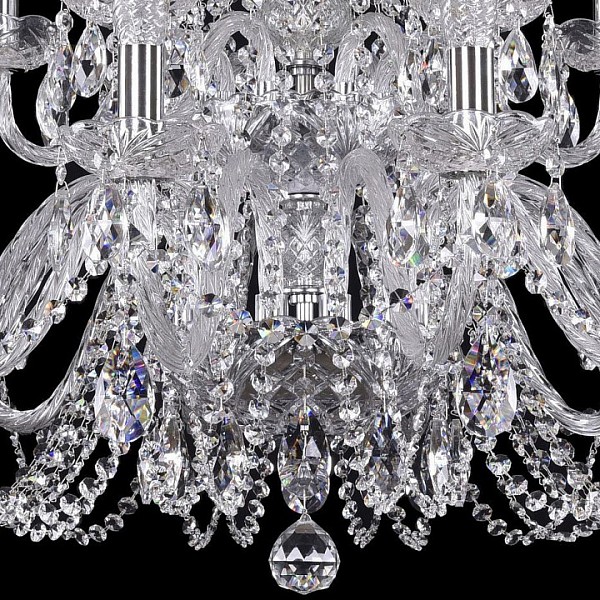 Подвесная люстра Bohemia Ivele Crystal 1402 металл арт. 1402/12+6/300/2d/Ni