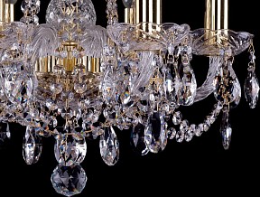 Подвесная люстра Bohemia Ivele Crystal 1402 золото арт. 1402/6/141/G