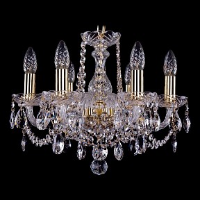 Подвесная люстра Bohemia Ivele Crystal 1402 золото арт. 1402/6/141/G