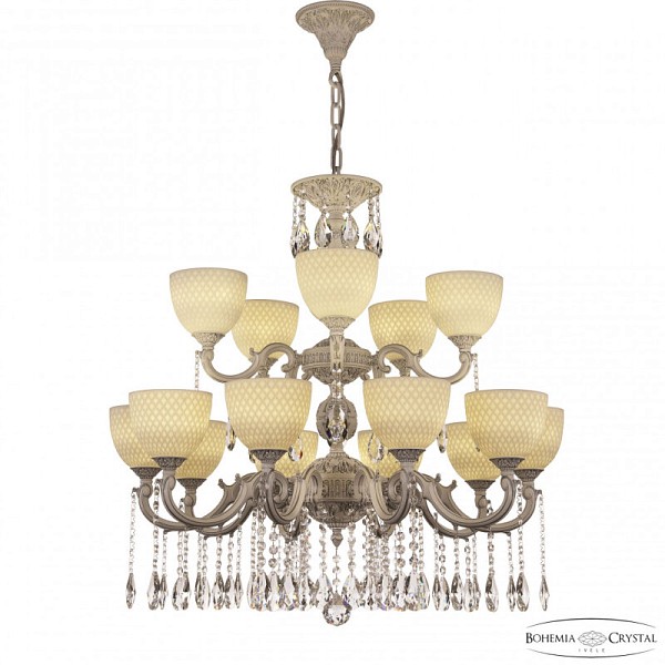 Подвесная люстра Bohemia Ivele Crystal AL7801 белый арт. AL78101/10+5/250/2D A WMN P1 U Wave