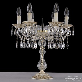 Настольная лампа декоративная Bohemia Ivele Crystal AL1613 белый арт. AL16313L8/6/141-44 WMG