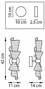 Бра Lightstar Acrile золото арт. 737672