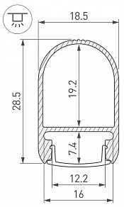 Профиль Arlight WARDROBE металл арт. 053565