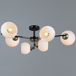 Люстра на штанге ILLUMICO LIBRA бронза арт. IL0469-6CSQ-24 BK AB LIBRA