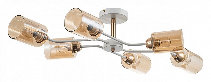 Люстра на штанге Escada Vertigo белый арт. 1131/6P White/Gold