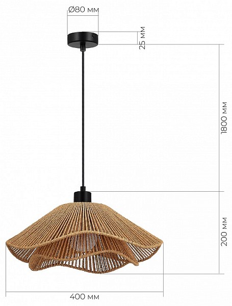 Подвесной светильник EVOLUCE VERVE черный арт. SLE6023-603-01