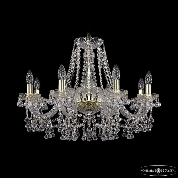 Подвесная люстра Bohemia Ivele Crystal 1409 золото арт. 1409/8/240 G