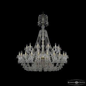 Подвесная люстра Bohemia Ivele Crystal 1409 золото арт. 1409/24+12/530/XL-170 G