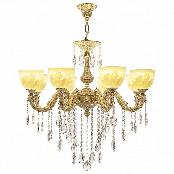 Подвесная люстра Bohemia Ivele Crystal 7101 золото арт. 71101/8/250 B GW P1 U Angel