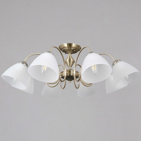 Люстра на штанге ILLUMICO  бронза арт. IL0897-8CSQ-26 AB ELITE
