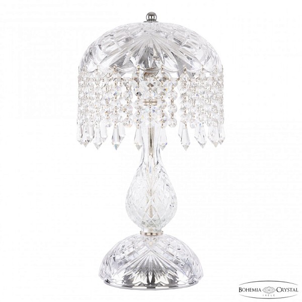 Настольная лампа декоративная Bohemia Ivele Crystal 1478 никель арт. 14781L1/22 Ni Drops