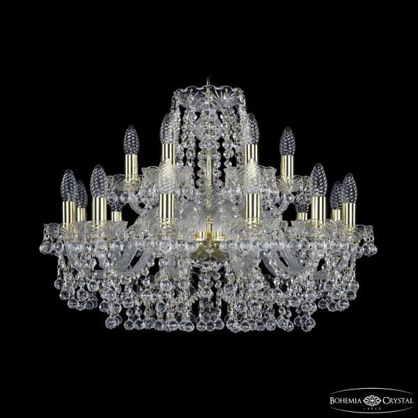 Подвесная люстра Bohemia Ivele Crystal 1409 золото арт. 1409/12+6/240 G