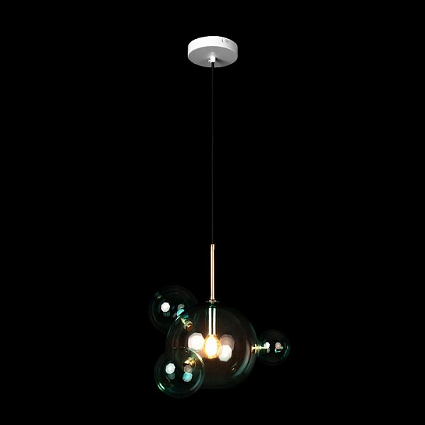 Подвесной светильник Loft it Bolle золото арт. 2027-P4 Blue mini