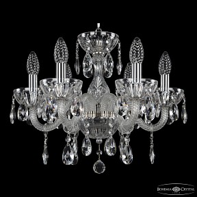 Подвесная люстра Bohemia Ivele Crystal 5417 никель арт. 5417/6/141 Ni Clear/M-1H