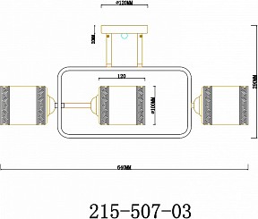 Люстра на штанге Velante  бронза арт. 215-507-03
