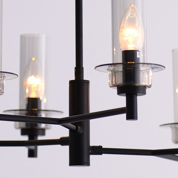 Люстра на штанге ILLUMICO IL2216 черный арт. IL2216-6PLS-24 HIGHBALL